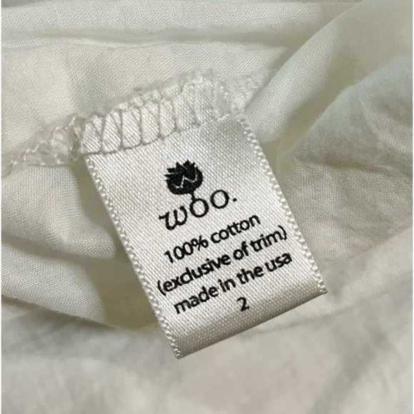 Staci Woo Souvenir Edition White/Pink/Purple Long Sleeve Tunic. Size 2 - Picture 15 of 16